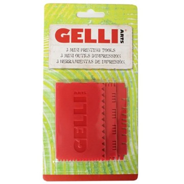 GELLI ARTS SET OF 3 MINI PRINTING TOOLS - CONFEZIONE CON 3 STRUMENTI PER STAMPA
