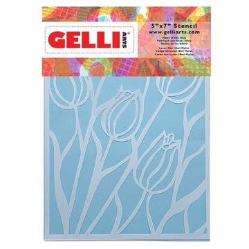 GELLI ARTS TULIP STENCIL - STENCIL DI TULIPANO PER STAMPA