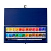 SAN PETERSBURGO WHITE NIGHTS CAJA ACUARELA MADERA AZUL CON 24 GODETS Y PINCEL