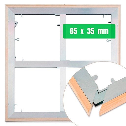 ARTEMIRANDA INFINITY LEERER KEILRAHMEN AUS HOLZ UND ALUMINIUM 65 X 35 MM
