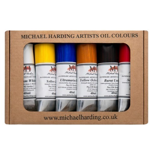 MICHAEL HARDING OIL PAINT INTRODUCTORY SET - 6 X 40 ML COULEURS À L'HUILE INTRODUCTION