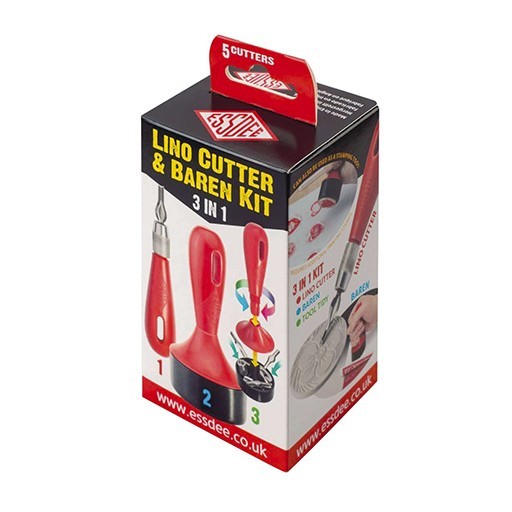 ESSDEE LINO CUTTER & BAREN KIT 3 EN 1 - SET DE GOUGES + ACCESSOIRES