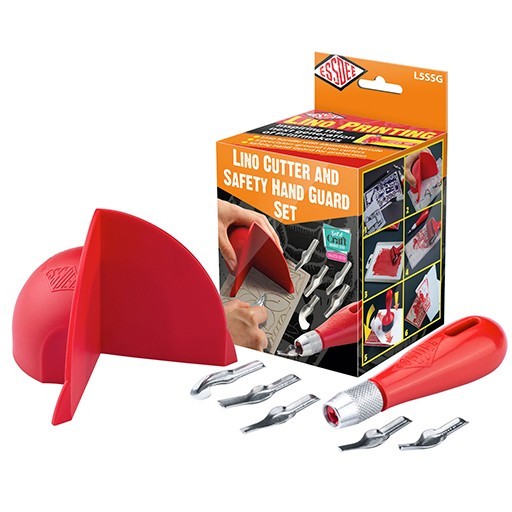 ESSDEE LINO CUTTER & SAFETY HAND GUARD SET - SET GUBIAS + GUARDAMANOS DE SEGURIDAD PARA GRABADO