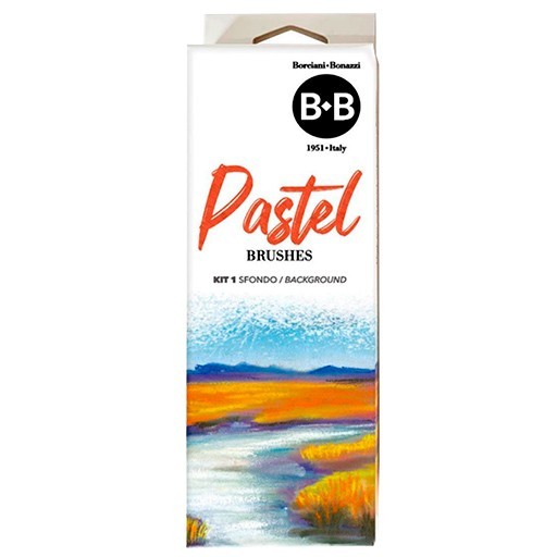 BORCIANI E BONAZZI KIT 1 PASTEL BRUSHES FOR BACKGROUNDS