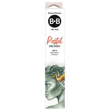 BORCIANI E BONAZZI PASTEL BRUSHES KIT 3 DETAILS - PENNELLI PASTELLO PER DETTAGLI
