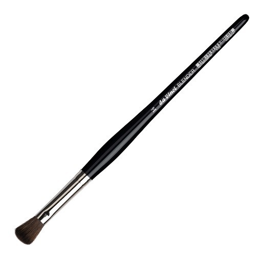DA VINCI OVAL BLENDER BRUSH SYNTHETIC PONY HAIR SHORT BLUE HANDLE SERIES 135