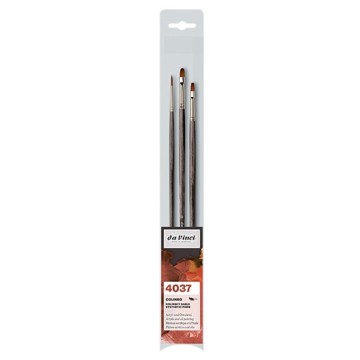 DA VINCI SET 3 PENNELLI COLINEO PER OLIO E ACRILICO MANICO LUNGO SERIE 4037