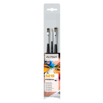 DA VINCI SYNTHETICS FACEPAINTING SET - PENNELLI FIBRA SINTETICA PER LA PITTURA DEL VISO SERIE 5219