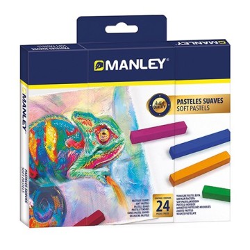 MANLEY SOFT PASTELS SCATOLA CON 24 PASTELLI MORBIDI