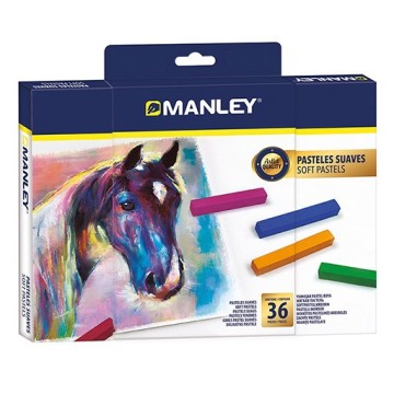 MANLEY SOFT PASTELS SCATOLA CON 36 PASTELLI MORBIDI