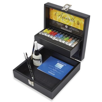 SENNELIER ACQUERELLI EXTRAFINI IN SCATOLA NERA 11 TUBETTI + ACCESSORI