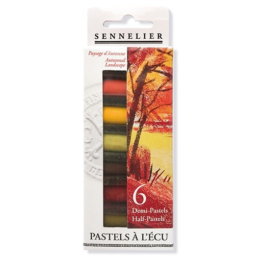 SENNELIER PASTELS À L'ÉCU SET PAYSAGE D'AUTOMNE 6 DEMI-PASTELS