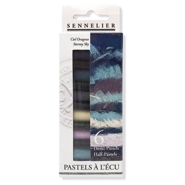 SENNELIER PASTELS À L'ÉCU SET TONALITÀ CIELO TORMENTOSO 6 MEZZI PASTELLI