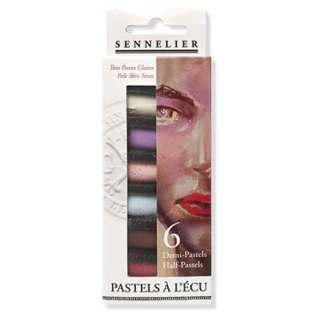 SENNELIER PASTELS À L'ÉCU SET TONALITÀ PELLE CHIARA 6 MEZZI PASTELLI