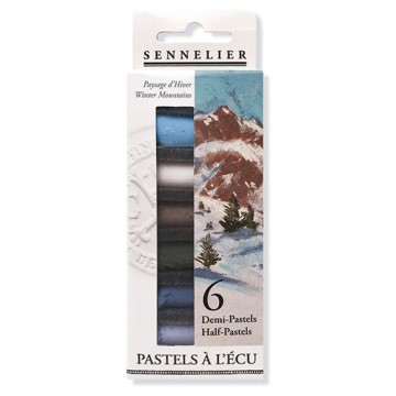 SENNELIER PASTELS À L'ÉCU SET MONTAGNA IN INVERNO 6 MEZZI PASTELLI