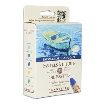 SENNELIER PASTELS À L'HUILE SET TEMATICO PAESAGGIO MARINO 6 PASTELLI AD OLIO