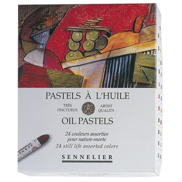 SENNELIER PASTELS À L'HUILE SET NATURA MORTA 24 PASTELLI AD OLIO