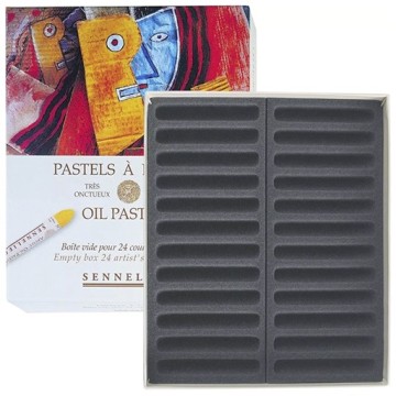 SENNELIER PASTELS À L'HUILE SCATOLA CARTONE VUOTA PER 24 PASTELLI AD OLIO