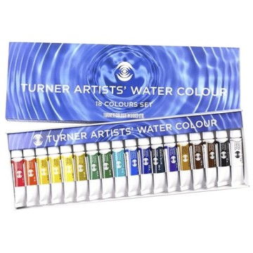 TURNER ARTIST WATERCOLOUR SET ACQUERELLI 18 TUBETTI 5 ML