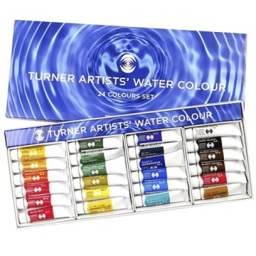TURNER ARTIST WATERCOLOUR SET ACQUERELLI 24 TUBETTI 5 ML