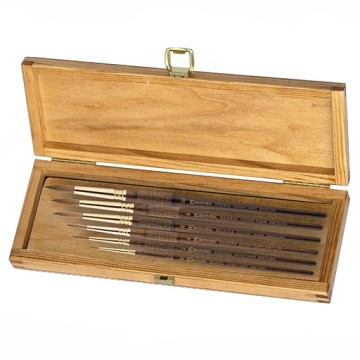 ESCODA RESERVA SCATOLA LEGNO PENNELLI PER ACQUERELLO SERIE 1200