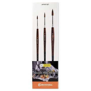 ESCODA SET 3 PENNELLI LAURIN MCCRACKEN PER ACQUERELLO SERIE 8620-1