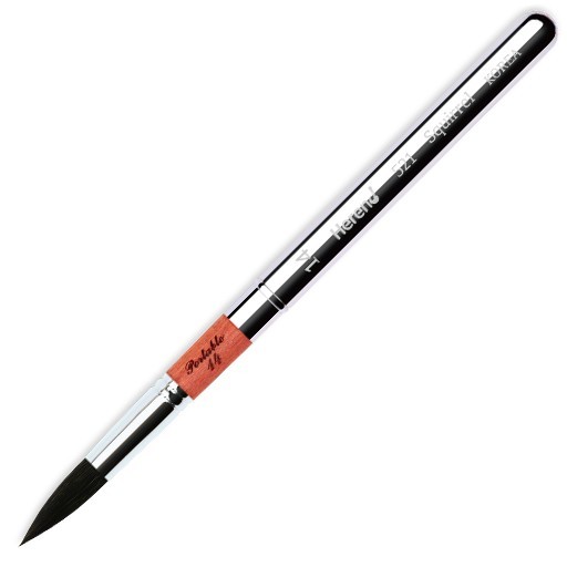 HEREND SQUIRREL PINCEL DE BOLSILLO REDONDO PETIT GRIS MANGO CORTO SERIE 521