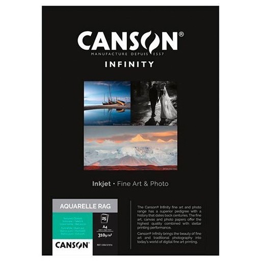 CANSON INFINITY ARCHES AQUARELLE RAG 310 G - PAPIER IMPRESSION NUMÉRIQUE ET PHOTOGRAPHIE