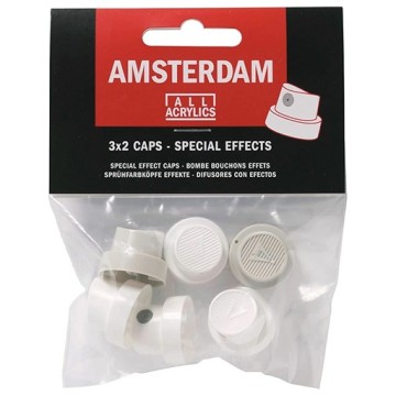 AMSTERDAM SET 6 DIFFUSORI PER EFFETTI SPECIALI - RICAMBI SPRAY ACRILICO