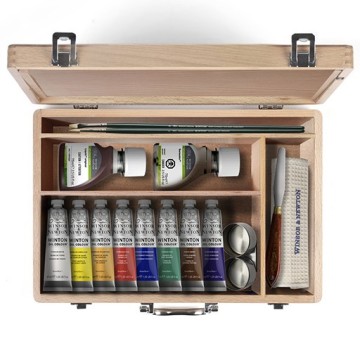 WINSOR & NEWTON SCATOLA REGALO CON PRODOTTI ESSENZIALI PER LA PITTURA AD OLIO