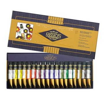 MIJELLO MISSION GOLD CLASS MWC-7018 AQUARELLSET - 18 X 7 ML TUBEN