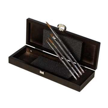 DA VINCI SCATOLA LEGNO 4 PENNELLI COLINEO PER ACQUERELLO SERIE 4024