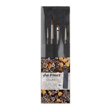 DA VINCI SET 4 PENNELLI COLINEO PER ACQUERELLO + ASTUCCIO IN COTONE SERIE 4068