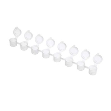 RAW ART MATERIALS STRISCIA CON 8 BARATTOLI VUOTI PER VERNICE (8 X 5 ML)