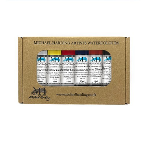 MICHAEL HARDING WATERCOLOUR PRIMARY SET OF 6 X 15 ML TUBES