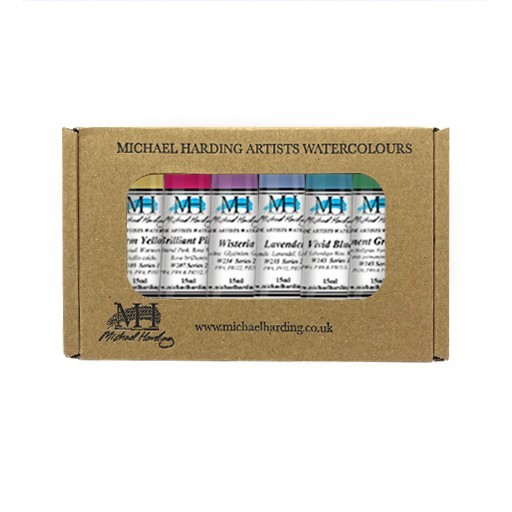 MICHAEL HARDING WATERCOLOUR PASTEL SELECTION SET OF 6 X 15 ML TUBES
