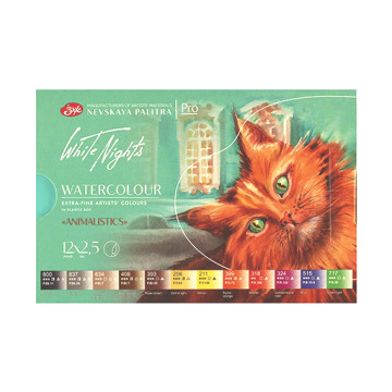WHITE NIGHTS ANIMALISTIC SET - SCATOLA ACQUERELLI 12 GODET INTERI
