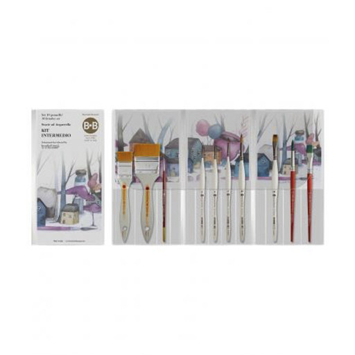 BORCIANI E BONAZZI MITTELSTUFEN-SET 10 PINSEL WATERCOLOUR STORIES LAURA CORTINOVIS