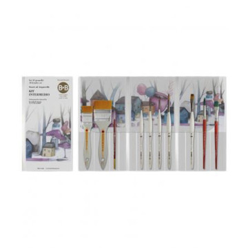 BORCIANI E BONAZZI KIT 10 PENNELLI INTERMEDI WATERCOLOUR STORIES LAURA CORTINOVIS