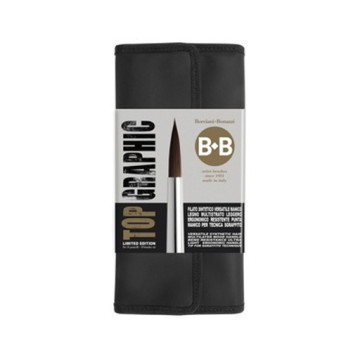 BORCIANI E BONAZZI PORTAPENNELLI NERO CON 10 PENNELLI TOP GRAPHIC - EDIZIONE LIMITATA SERIE BEB