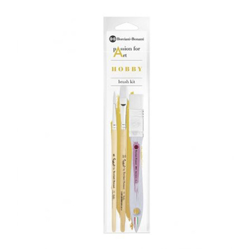 BORCIANI E BONAZZI PASSION FOR ART KIT OF 3 HOBBY BRUSHES