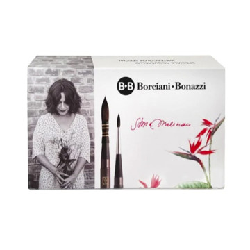 BORCIANI E BONAZZI SET SILVIA MOLINARI 2 PENNELLI DA VIAGGIO SERIE 700 + ASTUCCIO