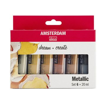 AMSTERDAM STANDARD SERIES SET COLORI ACRILICI METALLICI
