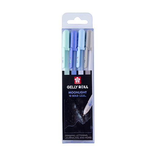 SAKURA GELLY ROLL MOONLIGHT 10 BOLD - AURORA SET OF 4 GEL PENS
