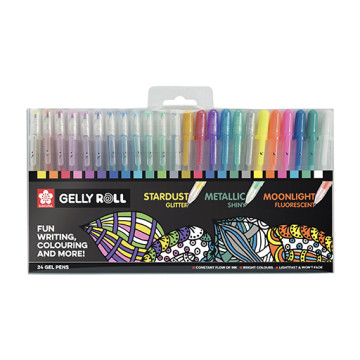 SAKURA GELLY ROLL MOONLIGHT SET 24 PENNE GEL ASSORTITE