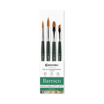 ESCODA SET 4 PENNELLI BARROCO PER ACQUERELLO SERIE 8915