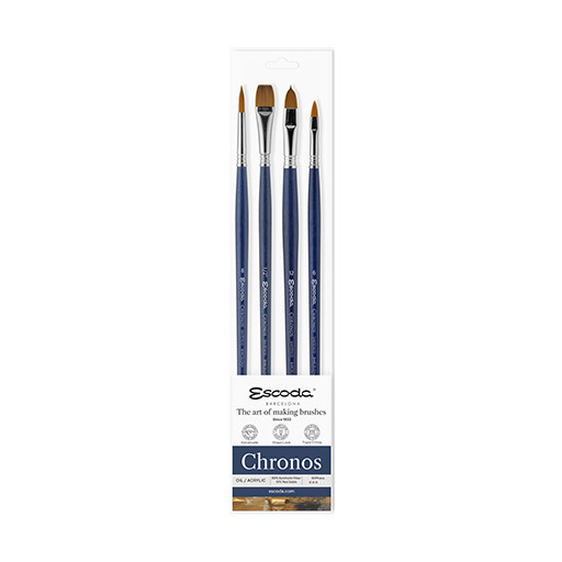 ESCODA SET 4 CHRONOS ÖL- UND ACRYLPINSEL SERIE 8951