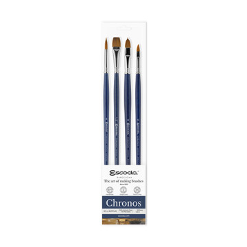 ESCODA SET 4 PENNELLI CHRONOS PER OLIO E ACRILICO SERIE 8951