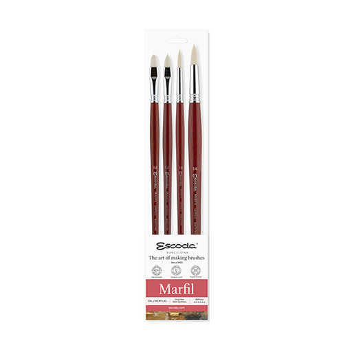 ESCODA SET 4 MARFIL ÖL- UND ACRYLPINSEL SERIE 8957