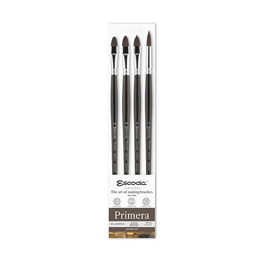 ESCODA SET 4 PENNELLI PRIMERA PER OLIO E ACRILICO SERIE 8958